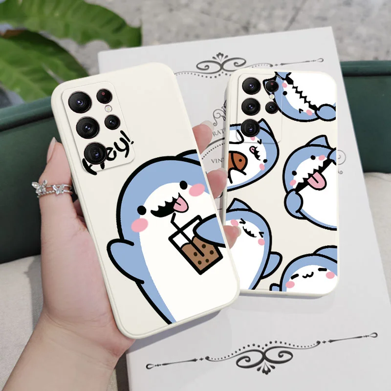 Adorable Shark-Themed Phone Case Cover