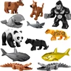 Animal Building Blocks Whale SHark DIY Panda Action Figure Leopard Crocodile Models Children Dog Cow Gorilla Toys Animals Gifts 1