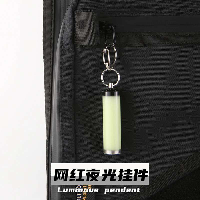 Luminous Pendant Everbright Glow Stick Resin EDC keychain Non-tritium Brightness High Signal Light Vehicle Accessory Bag Decor