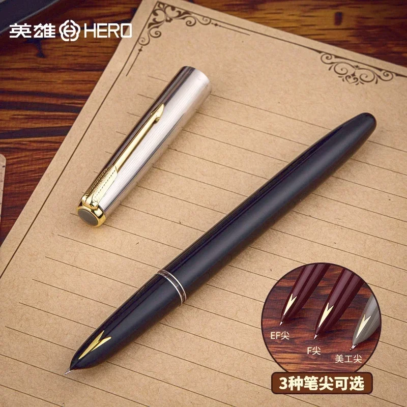 616S Hero Retro Pen Metal Cap Student Adult Practice Calligraphy Learning Stationery Ink Pen Fountain Pens School Supplies