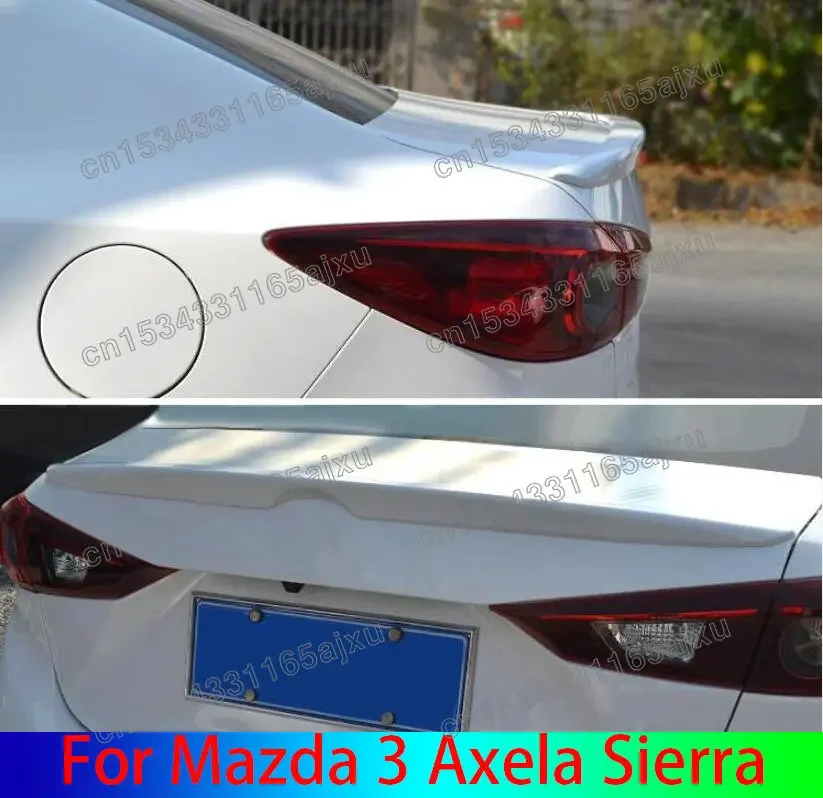 

Для Mazda 3 Axela Sierra 2014 2015 2016 2017 искусственная пластиковая краска для автомобиля цветной задний спойлер багажника