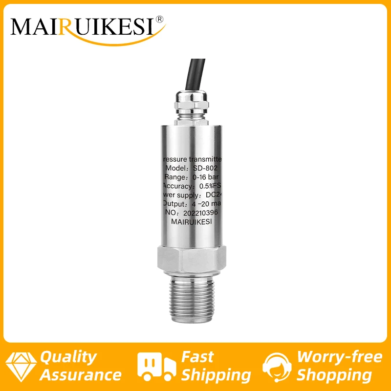 PressureTransmitterSensorWaterOilFuelGasAir420ma05v010v0