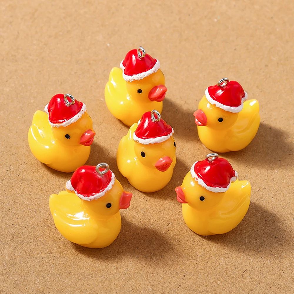 Set of 5 Adorable 3D Duck Charms