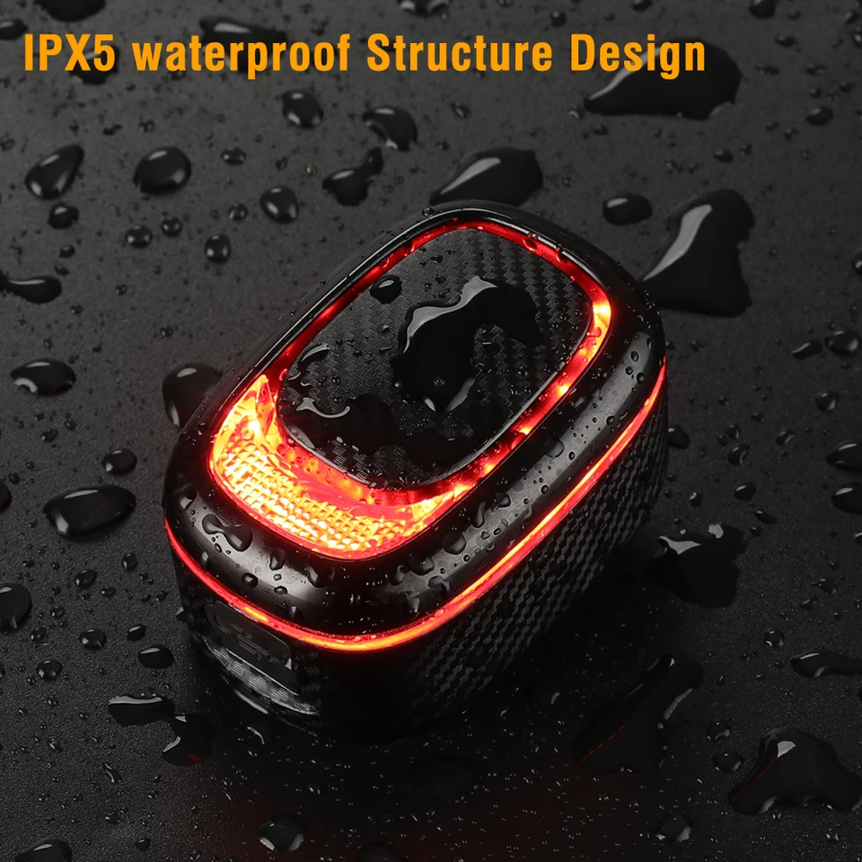 Smart Bicycle Brake Light Taillight with Alarm
