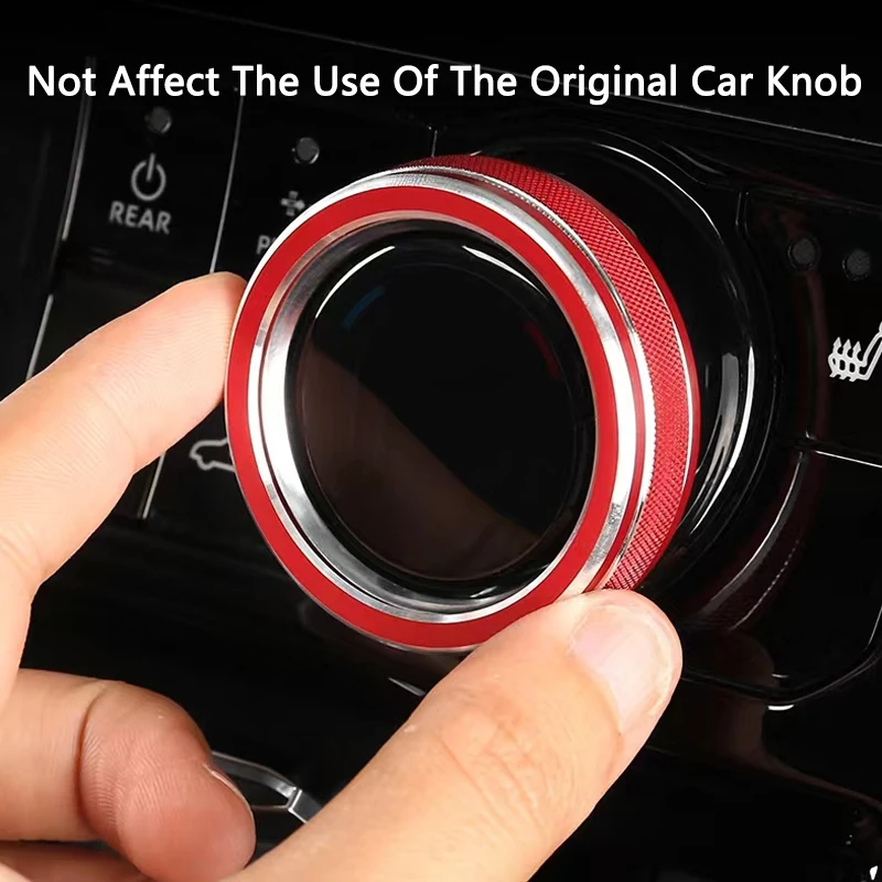 Air Conditioning Knob Cover For Toyota Highlander Kluger 2022 Aluminum Alloy A/C Engine Button Outer Ring Cover Accessories