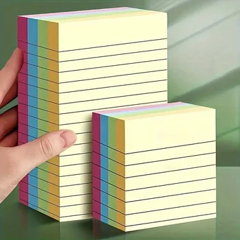Blocco Note Autoadesivo a Righe da Cento Pagine, Colorato e Portatile per Ufficio, Casa, Scuola, Facile da Applicare