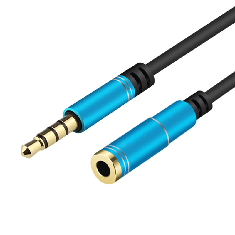 1pc 3.5mm Jack AUX Audio Male To Female Extension Cable Stereo 3.5 Audio Extension Cable Compatible For PC Headphone Audio Cable