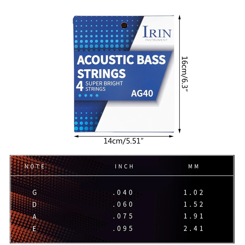 

4 шт. акустические басовые струны 40 60 75 95, струны из углеродистой стали с шестигранным сердечником из сплава