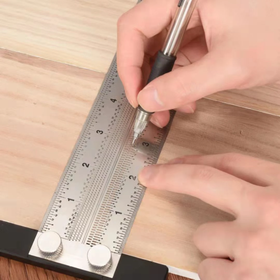 Highprecision T Type Square Ruler Woodworking Aluminum Alloy Scriber
