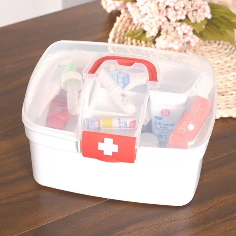 Contenitore di immagazzinaggio dell'organizzatore della medicina di grande capacità scatola portatile del Kit di emergenza del petto di pronto soccorso della famiglia