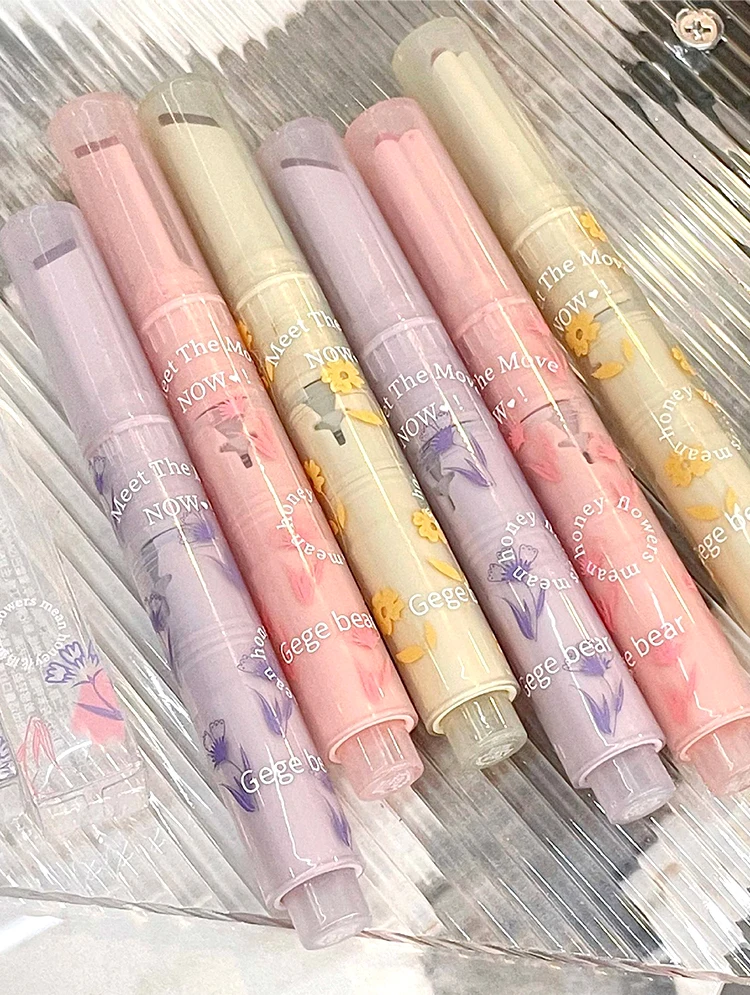 Lip Gloss Gege bear flower words honey lipstick moisturizing mirror jelly love pen
