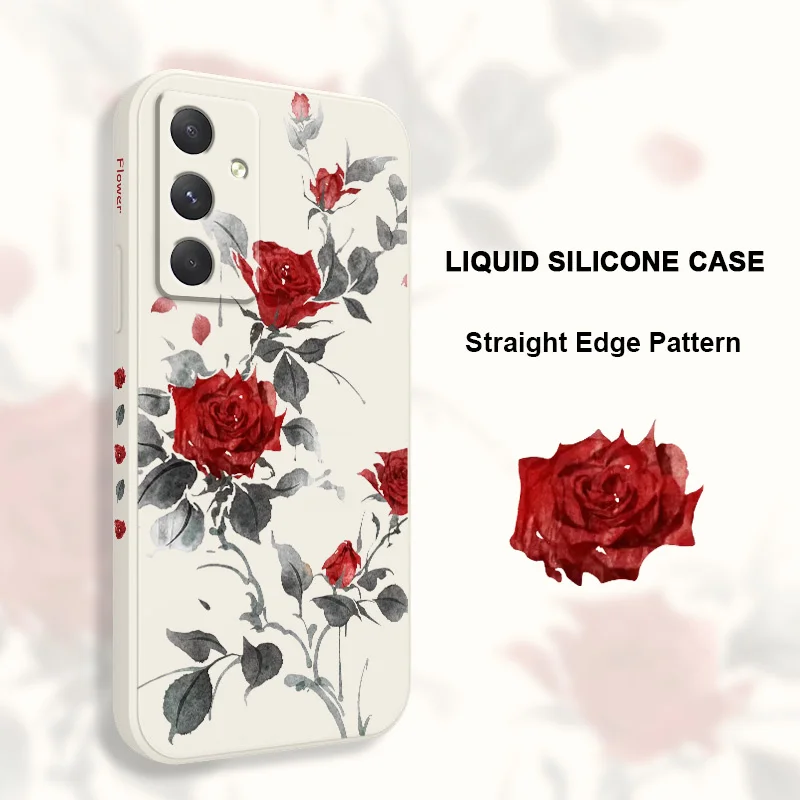 Graceful Rose Design Phone Case Cover