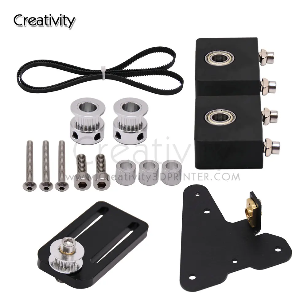 듀얼 Z축 리드 스크류 알루미늄 키트, 타이밍 벨트 폭 6mm 기어 20 개, CR10 Ender3 3D 프린터 부품 622mm 752mm 벨트