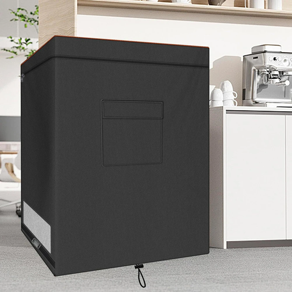 Protective Chest Freezer Cover Made from 210D Oxford Cloth Features Airflow Mesh and Adjustable Fit for Stability