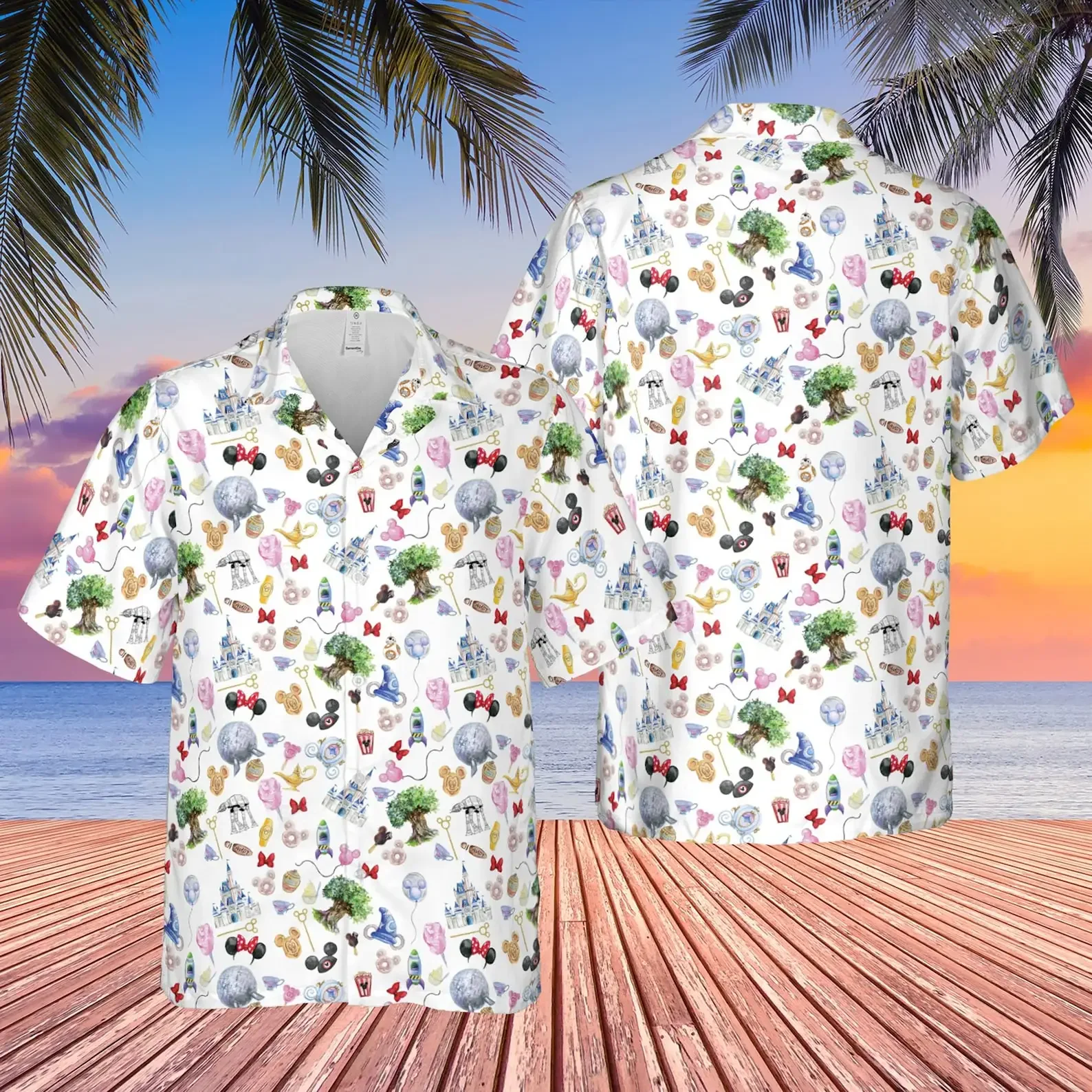 Magical 50th Anniversary Hawaiian Shirt Disney Magic Castle Hawaiian Shirt Men Women Short Sleeve Shirts Mickey Hawaiian Shirt 3