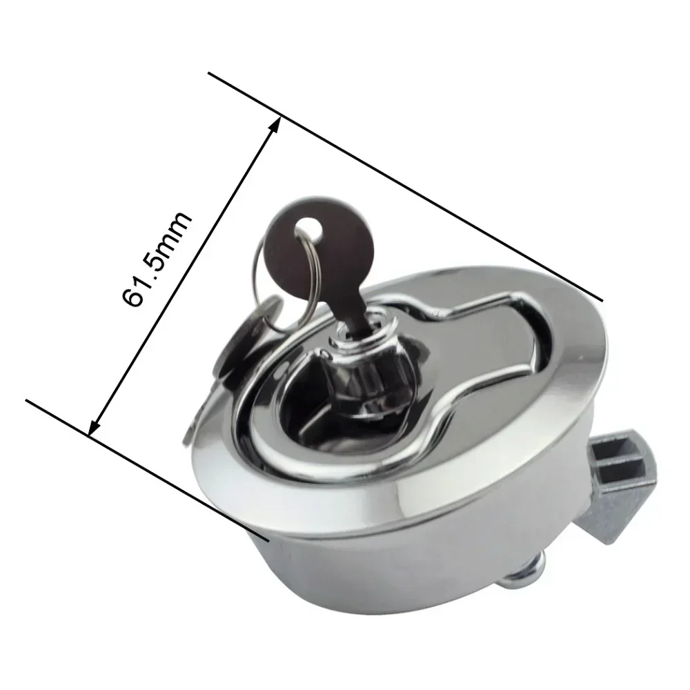 2inch Zinc Alloy Round Bass Boat Cam Locker Door Latches Slam Latch With Key For Marine Cabinet Hardware Storage Compartm
