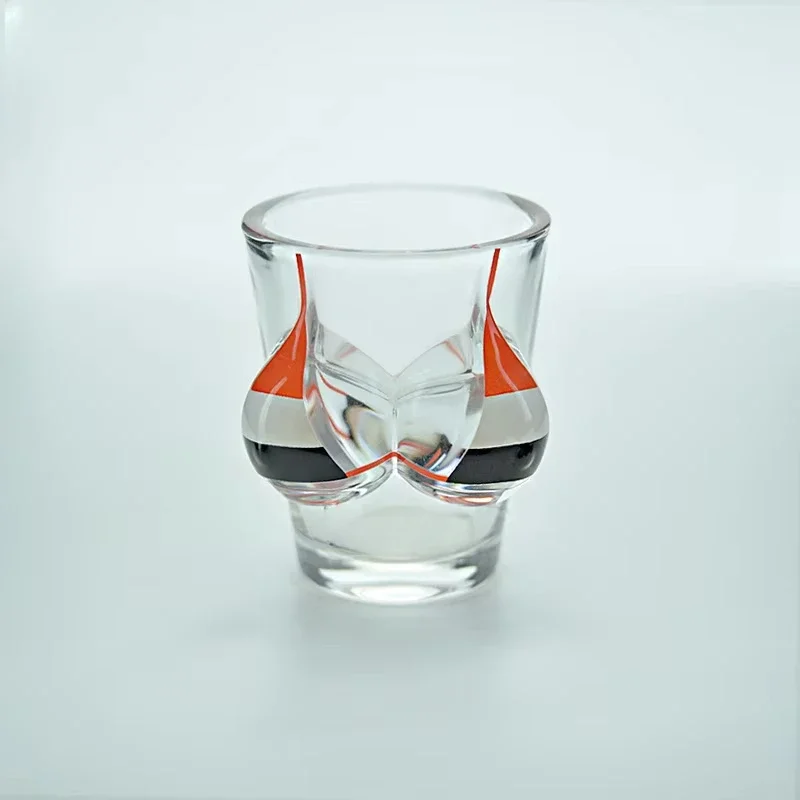 Glass Breast Cup Men's Chest Cup Creative Human Body Small Wine Strong Men's Liquor Human Body Bikini Pattern drinking glasses set