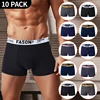 4/10 Pack Men's And Teenagers' Simple And Fashionable Boyshort Casual Joker Elastic Waist Shorts Multi-size Mixed Color Underwea 1
