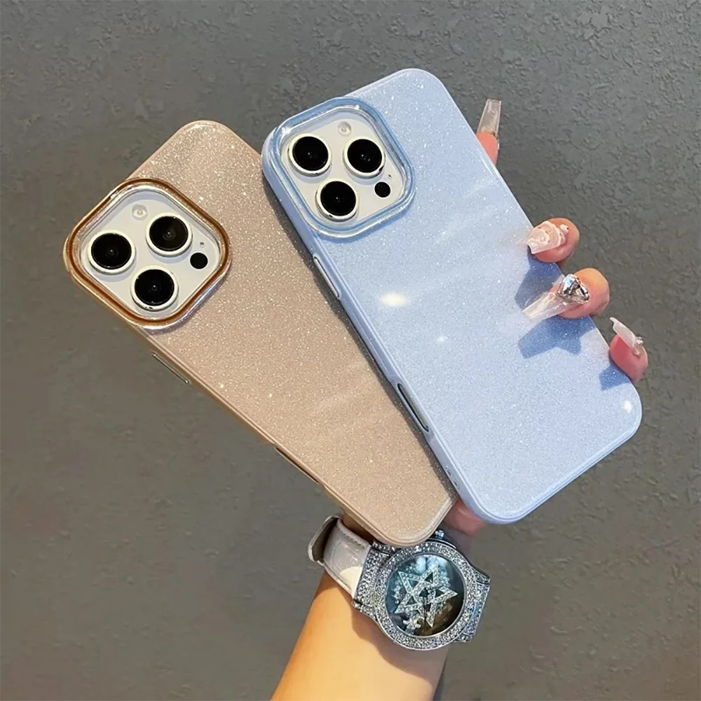 Luxury Hybrid Glitter Candy Color Silicone Soft PC Phone Case