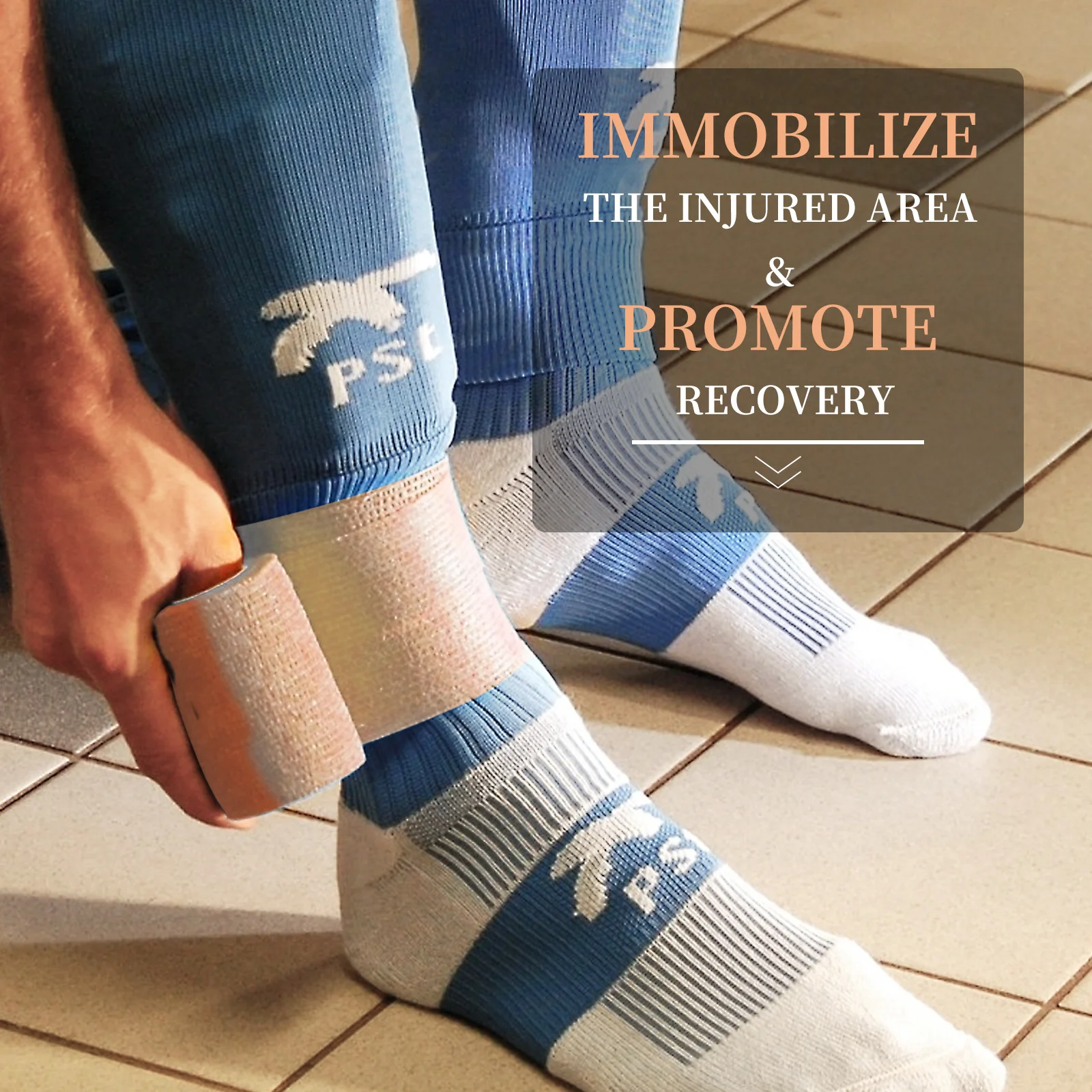 Kindmax 1 Roll Non-woven Sports Bandages Elastic Self-adhesive Bandages Foot Finger Ankle Arm Injury Sport Knee Pad Support