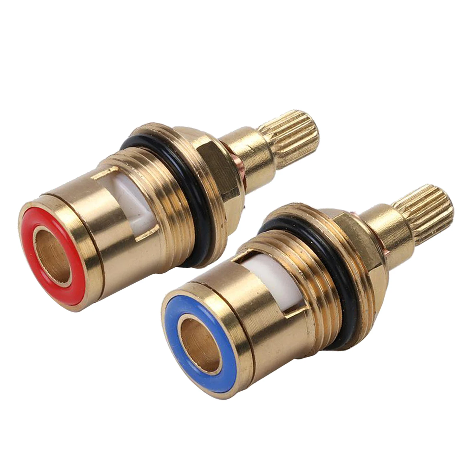 1/2pc Universal Replacement Tap Valves Brass Ceramic Disc Cartridge Inner Faucet Valve for Bathroom Clockwise or Anti-clockwise faucet valve faucet cartridge