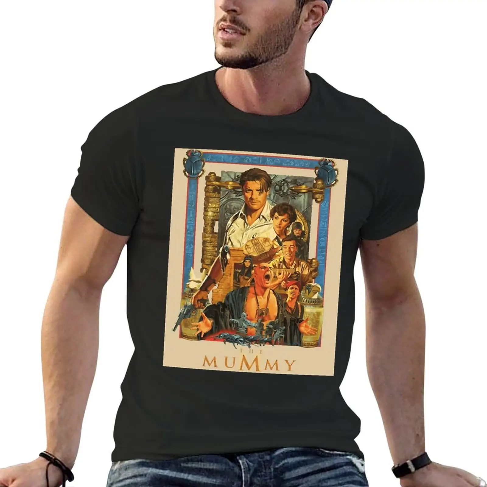 

Brendan, Fraser poster- the Mummy Essential T-Shirt.png T-Shirt quick-drying t-shirt mens graphic t-shirts pack