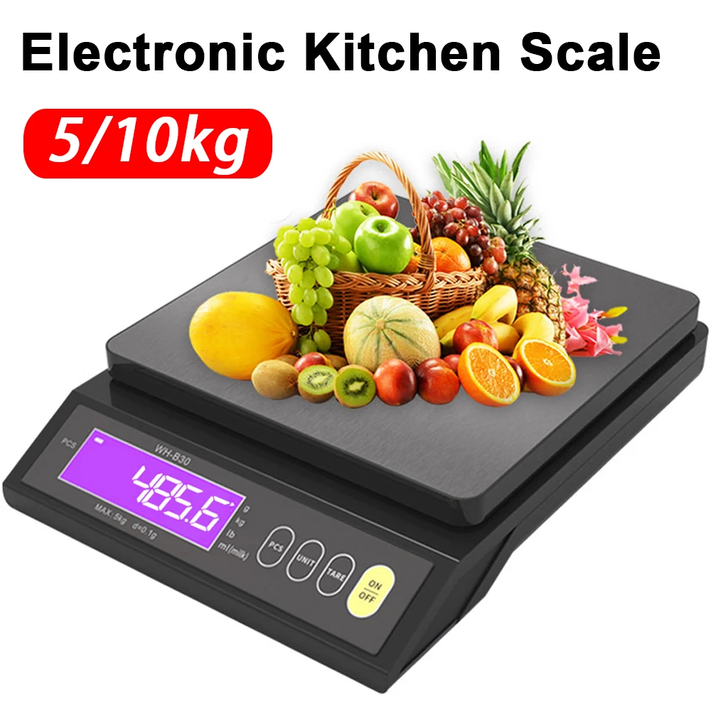 

5/10Kg Electronic Scale LED Digital Food Scales for Jewelry Baking Small Balance Measuring Weight Kitchen Scale w/LCD Display