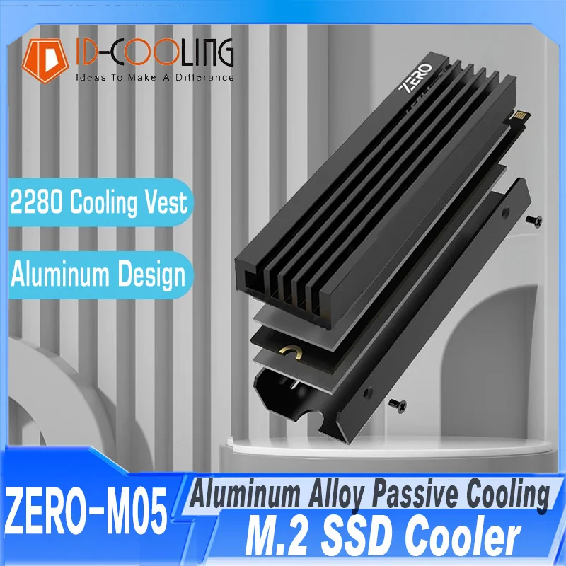 Refrigeração-cooling Vest com Almofada Térmica Arrefecimento em Liga de Alumínio Dissipador de Calor M.2 2280 Ssd Zero M05 Nvme M.2 2280 Ssd id