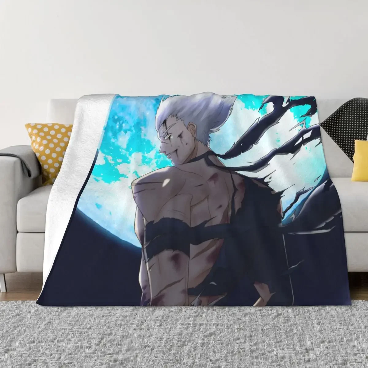 

One Punch Man Manga Garou Portable Warm Throw Blankets for Bedding Travel