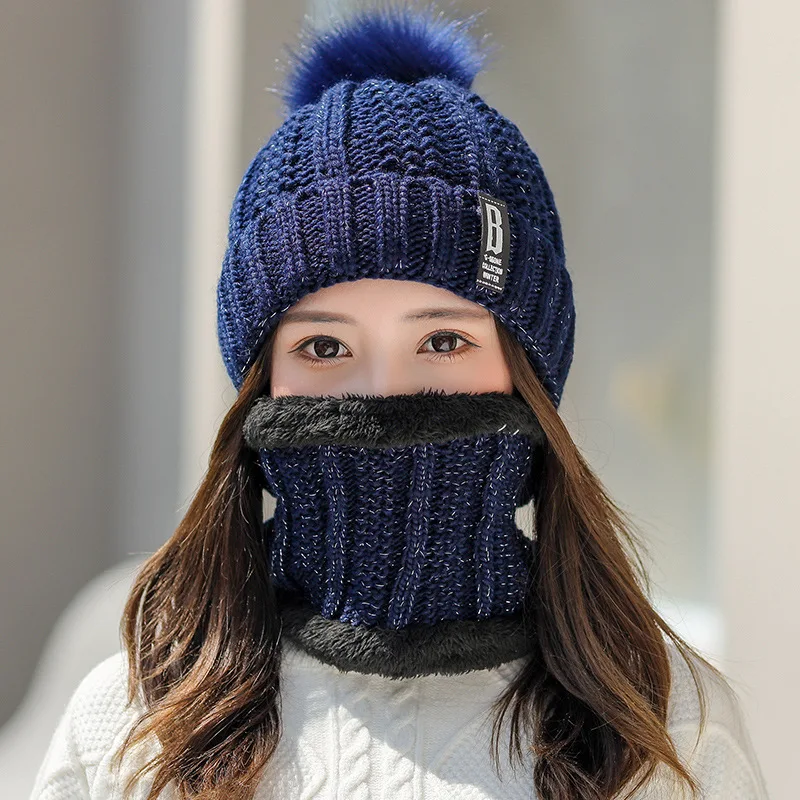 Acheter Chapeau tricoté avec fermeture éclair pour homme, nouvelle  collection d'hiver, doublé de fourrure, à bord chaud, pour garder le visage  et les oreilles au chaud, cagoule, casquette de Ski