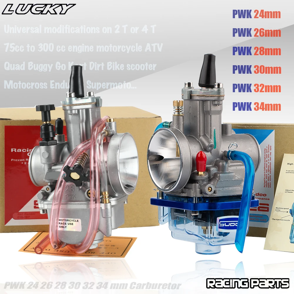 Carburateur STAGE6 R / T type PWK 24 Power Jet (boisseau plat / starter tirette / dépression