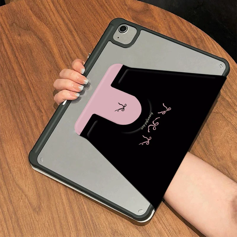 Supporto per supporto con nodo a fiocco rosa per IPad Pro 11 Air 4 5 10.9 Cover IPad 5th 6th 7th 8th 9th 10th Air6 9.7 10.2 11 pollici Custodia Cover  7