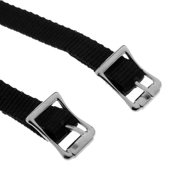 2 Piece Equestrian Horse Riding English Spur Straps with Silver Buckles - 45cm Length 5