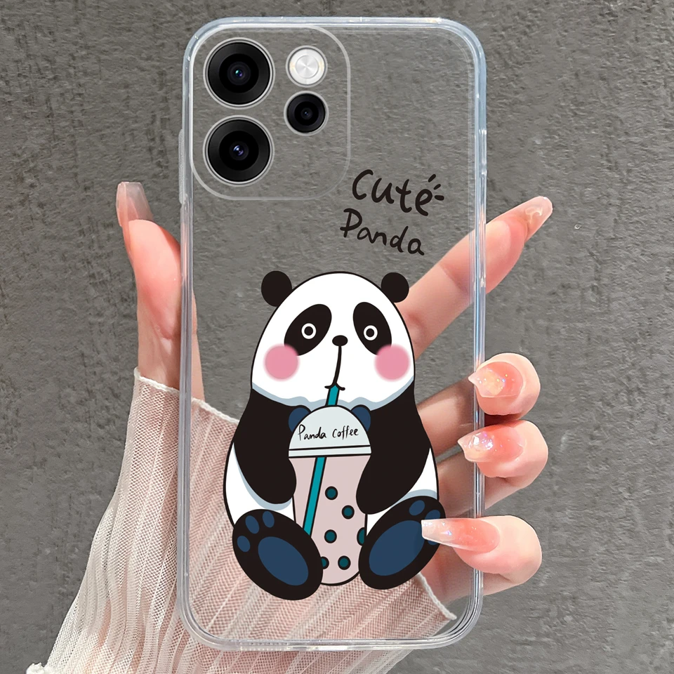 Cartoon Cat Astronaut Minimalist Soft Clear Phone Case