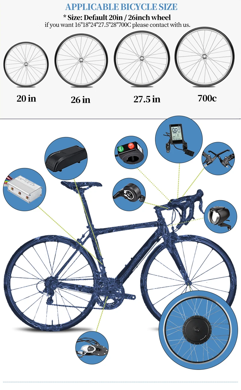 전기 자전거 기어 리어 허브 모터 36V/48V 250W 350W 고속 브러시리스 리어 카세트 휠 드라이브