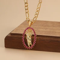 Nouveau Design de collier en Zircon coloré personnalisé, à la mode, léger, luxueux et polyvalent, collier Madonna populaire 5
