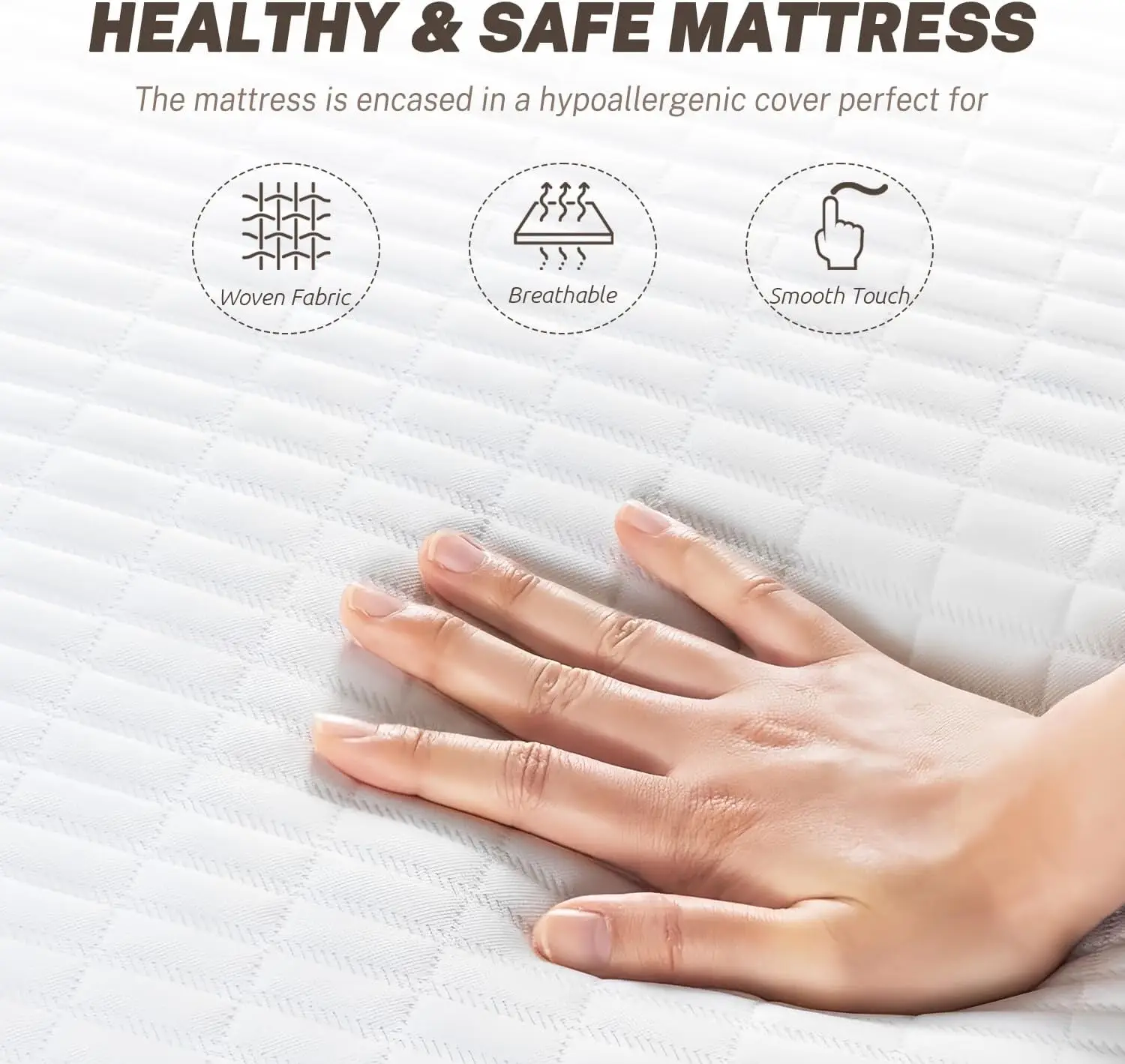 Full Size 10 Inch Gel Memory Foam Mattress Medium-Firm Mattress for Pressure Relief & Cooler Sleep, for Kids Adults