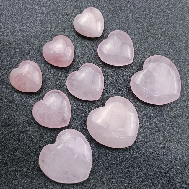 Natural Crystal Healing Quartz Various Heart Shape Gemstones Collections  Decorations - AliExpress