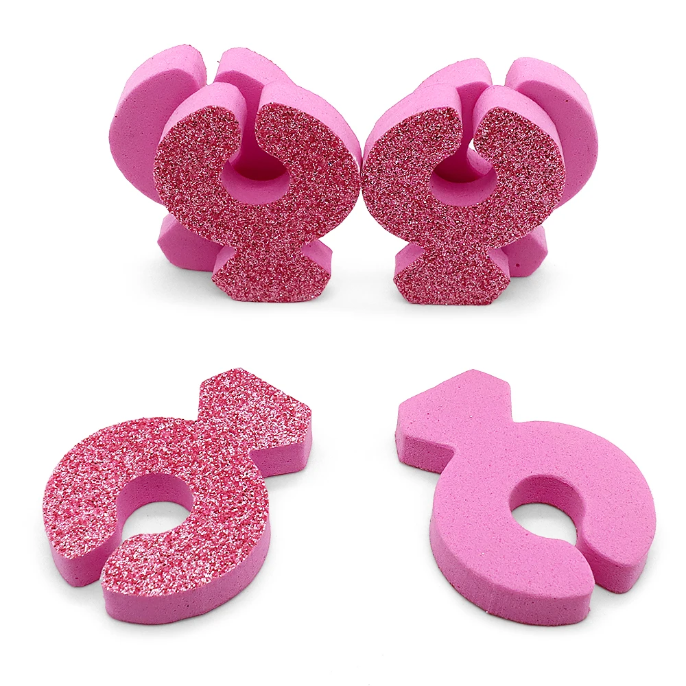 100Pcs Pink Diamond Toe Separators Nail Polish Finger Toenail Dividers Polish Grooming Soft Sponge Toe Spacers Pedicure