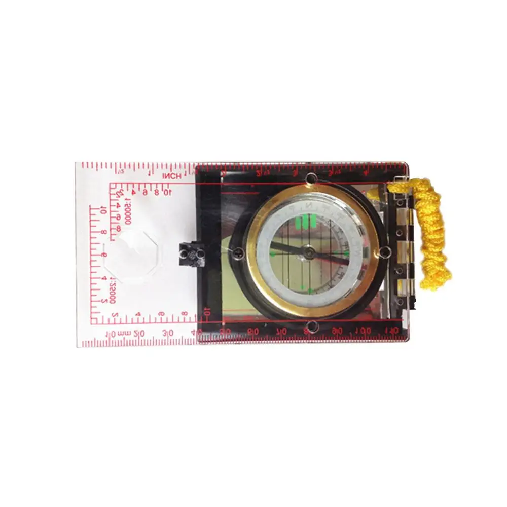 Description Picture 5 of itemPortable Magnifying Compass Navigation Map Reading Compass with lanyard mirror and ruler for Camping Hiking and Traveling