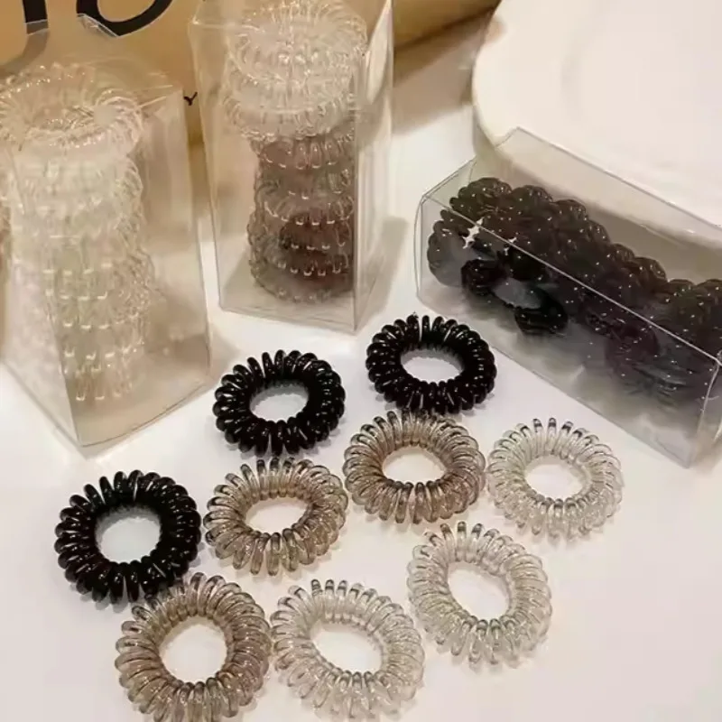 Spiral No-Crease Hair Ties - Strong Hold Ponytail Holders for All Hair Types (1/20 Pack)