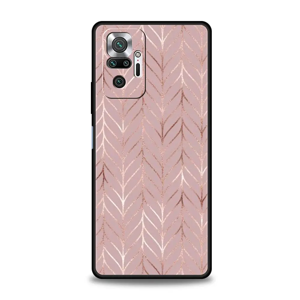 Gold Rose Love Heart Soft TPU Phone Case