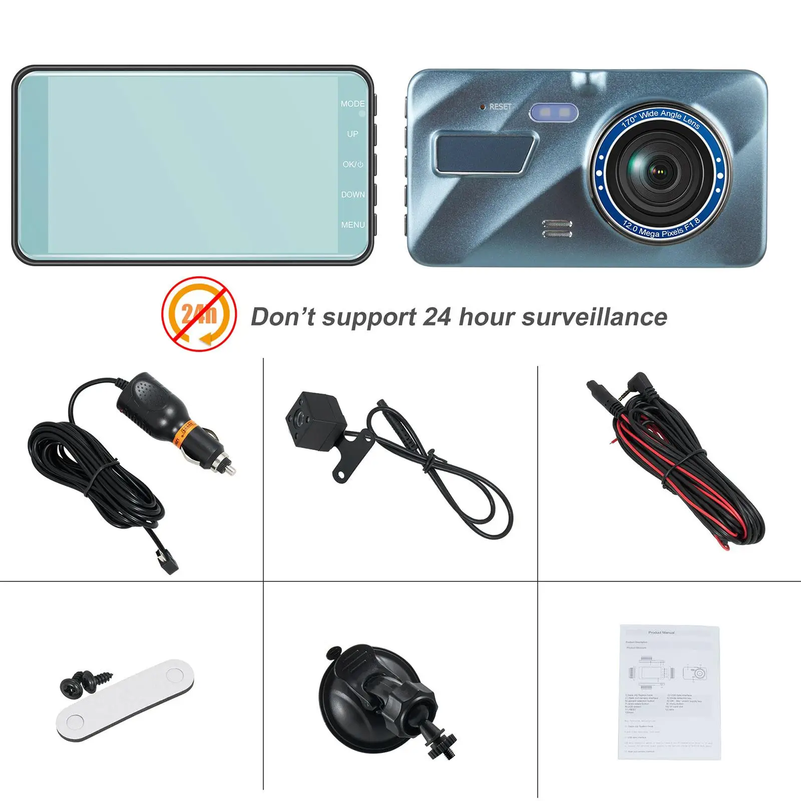 Видеорегистратор автомобильный dual lens vehicle blackbox dvr