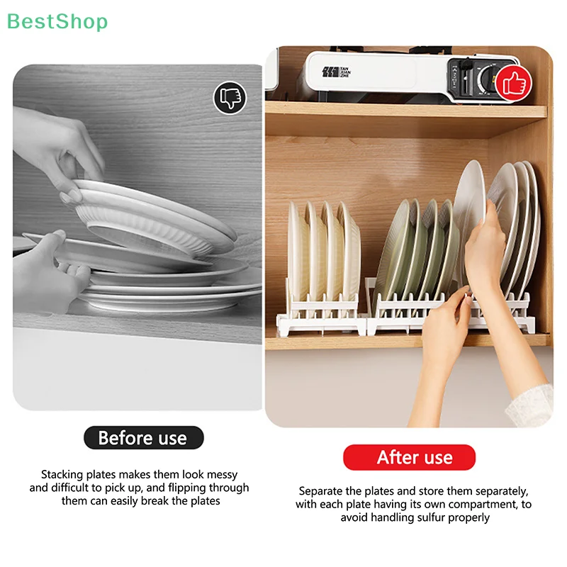 Dish Organizer Rack - Vertical Kitchen Plate & Dish Drying Stand