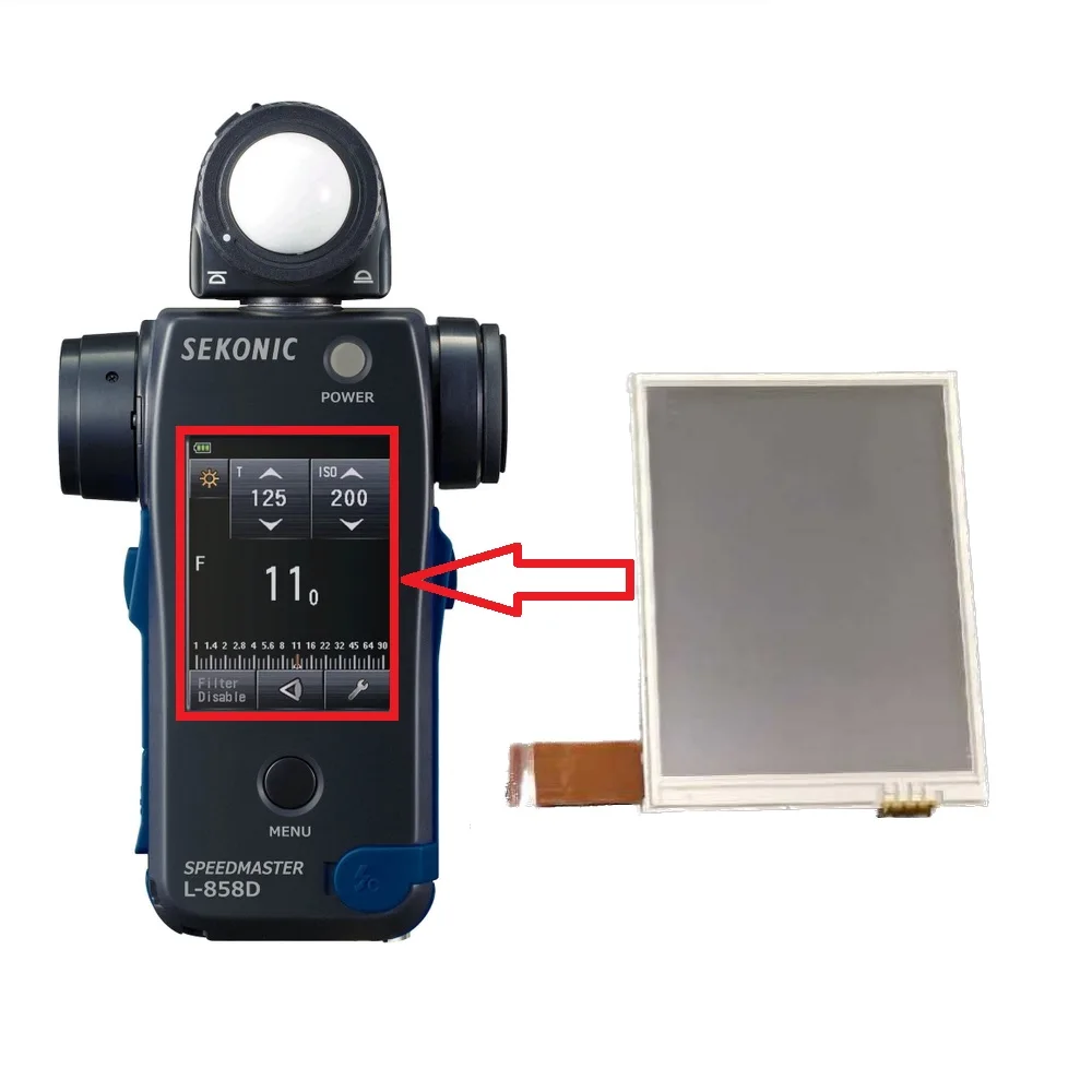 Display Per Sekonic L-858D Lcd Con Riparazione Digitalizzatore Touch Panel