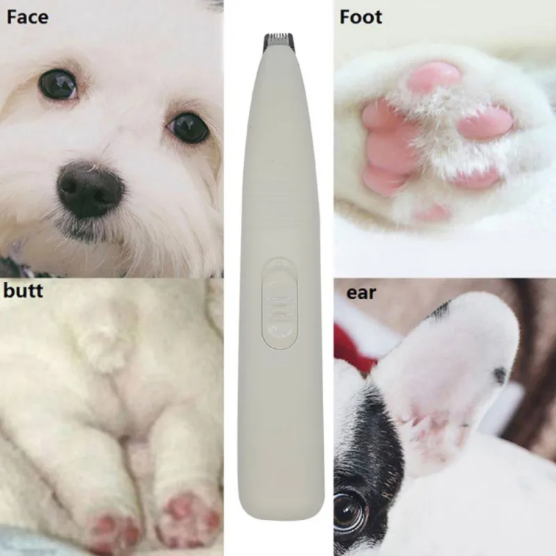 AAA Battery Powered Pet Hair Trimmer for Dogs Cats Pet Hair Clipper Grooming Kit Cats Pets Foot Clipper Grooming