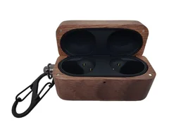 Luxurious Solid Walnut Protective Case for Wireless Bluetooth Headphones - Anti - Fall Premium Wood Hard Shell Cover (With buckle)