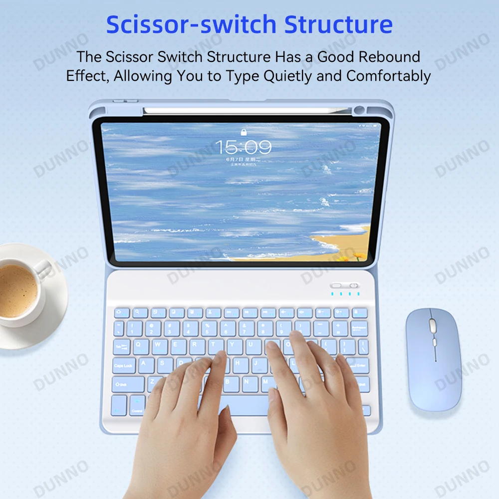 Capa de Teclado Rotativa para Ipad Pro 11 Air Air 10.9 para Ipad 10ª Geração 9th 10.2 Air Pro 10.5 Smart Back Cover - Imagem 4