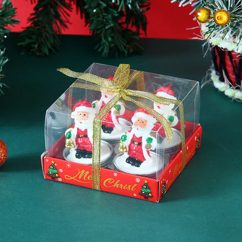 Christmas Candle Set Elderly Tree Snowman Romantic Decoration Candlelight Dinner Christmas Decoration Small Wax