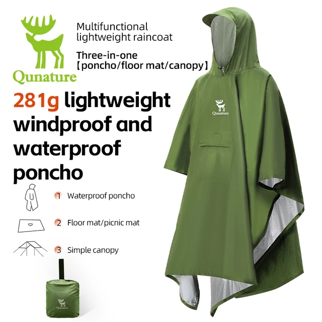 Qunature 3-in-1 Waterproof Raincoat 2